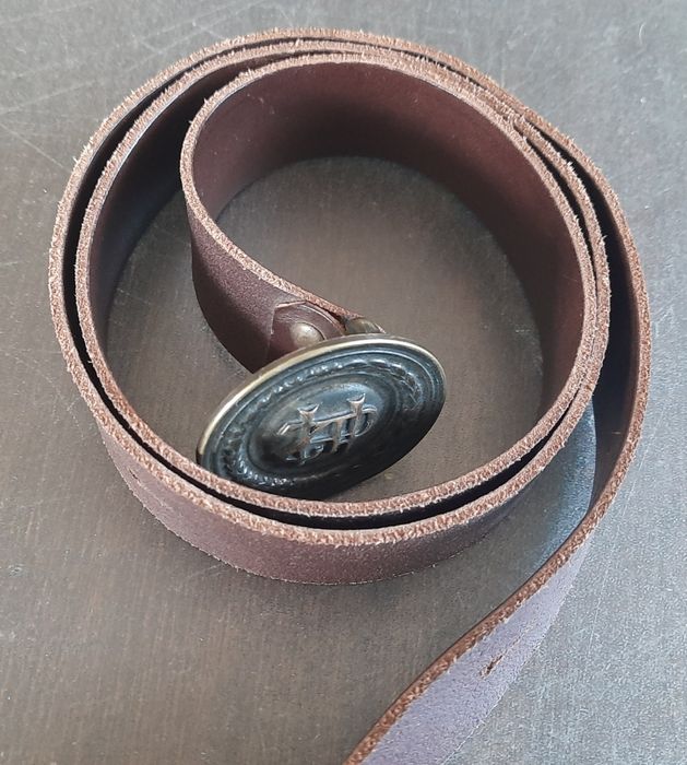 Pas skórzany harcerski brązowy