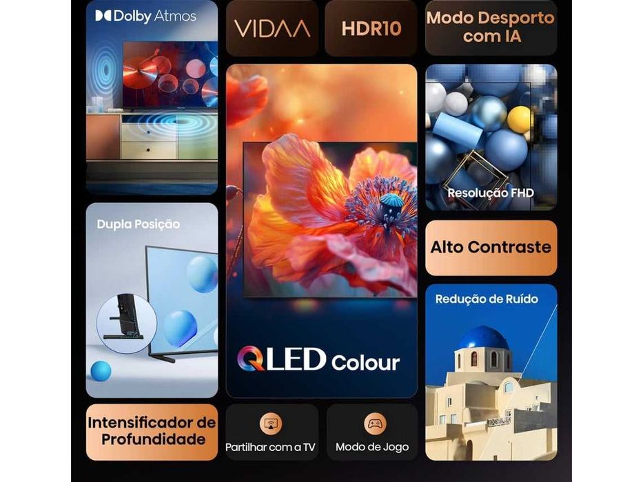 TV Hisense QLED TV 32A5Q Smart TV 32 Polegadas (nova = sem uso nenhum)