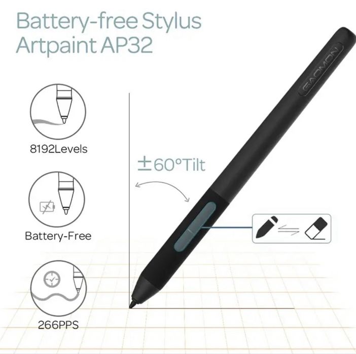 Графічний планшет Gaomon M106K Pro для малювання