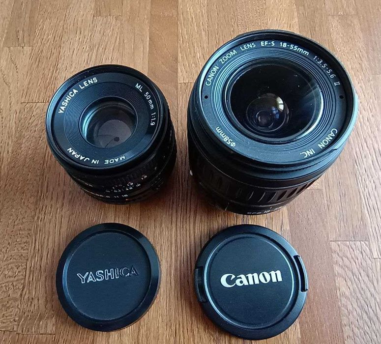 Об'єктиви Yashica та Canon