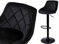 HOKER BAROWY krzesło barowe stołek welurowy