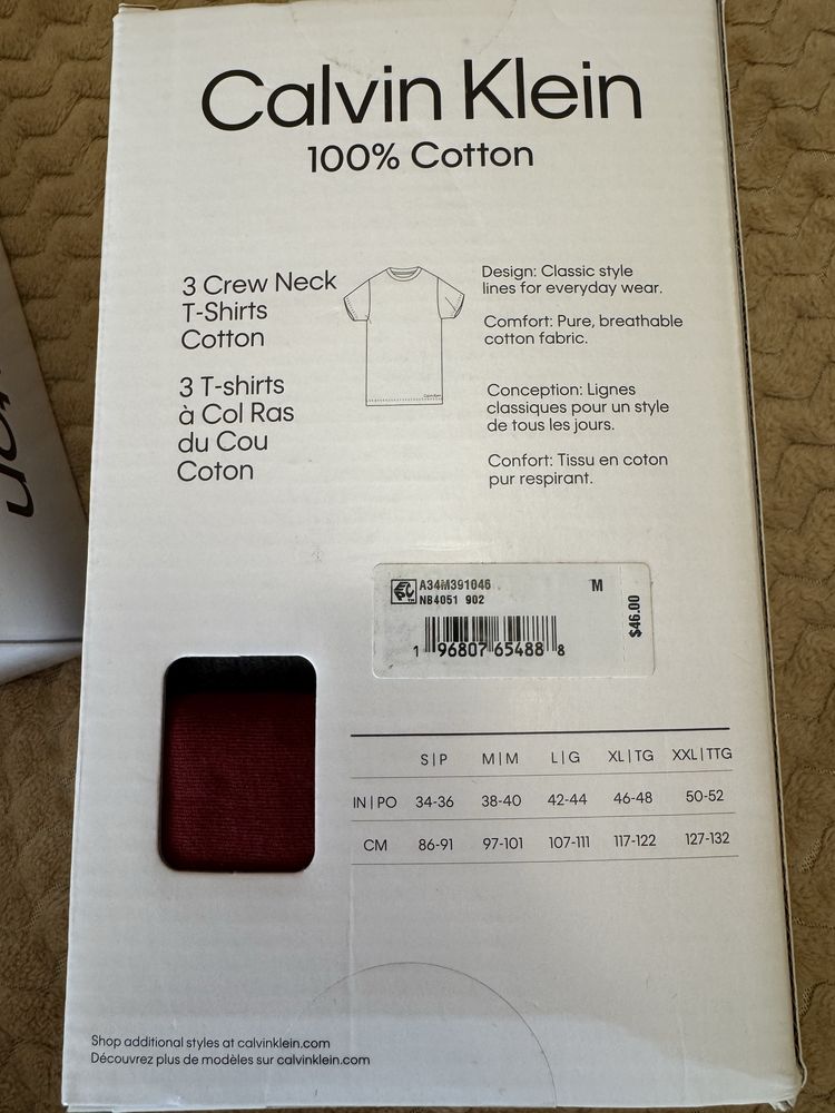 Базові чоловічі футболки Calvin Klein 3 шт S,M,L, XL,XXL 100% cotton