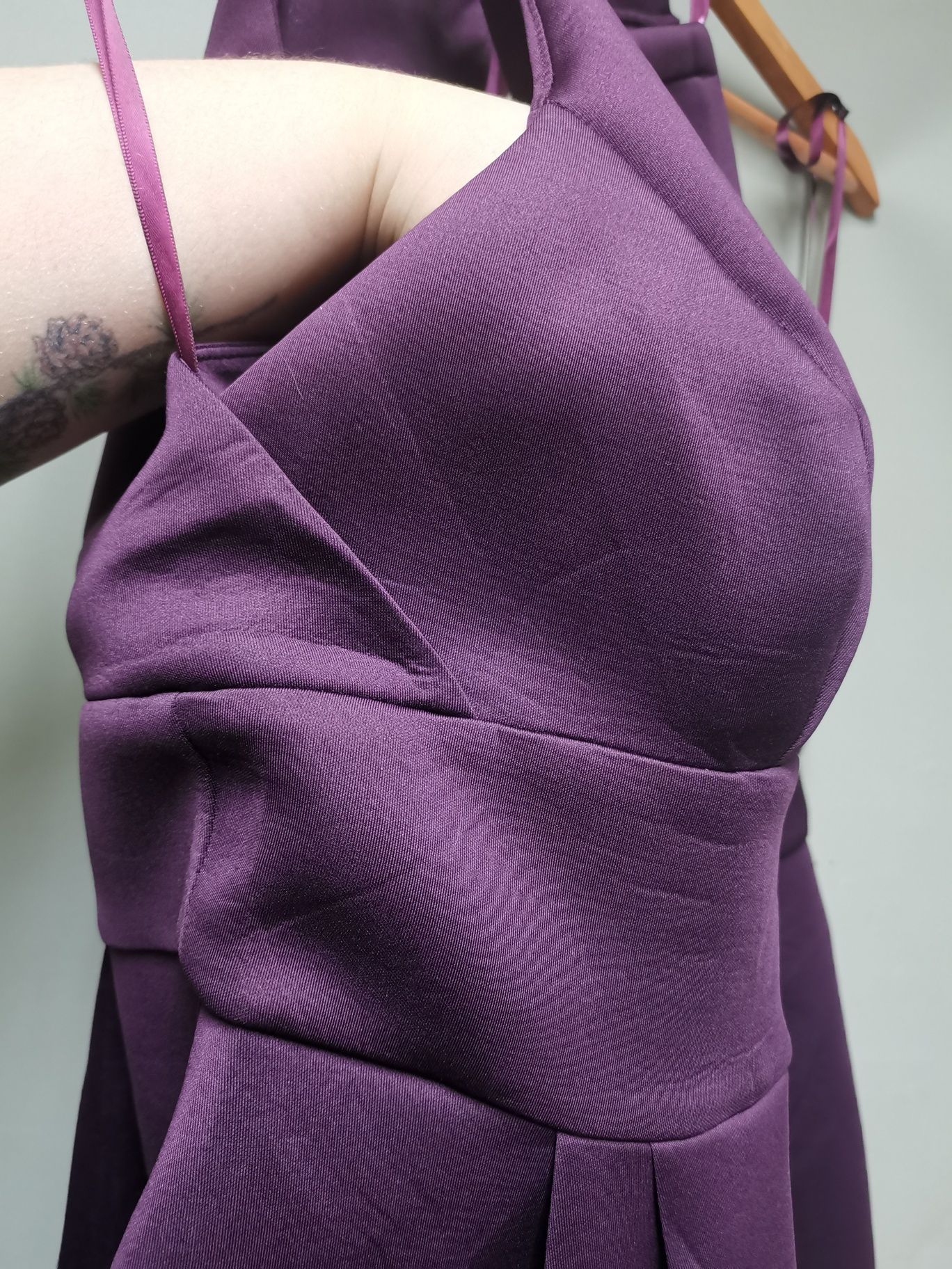 50 xxxl Sukienka śliwkowa, sukienka midi fiolet, plus size Asos Curve