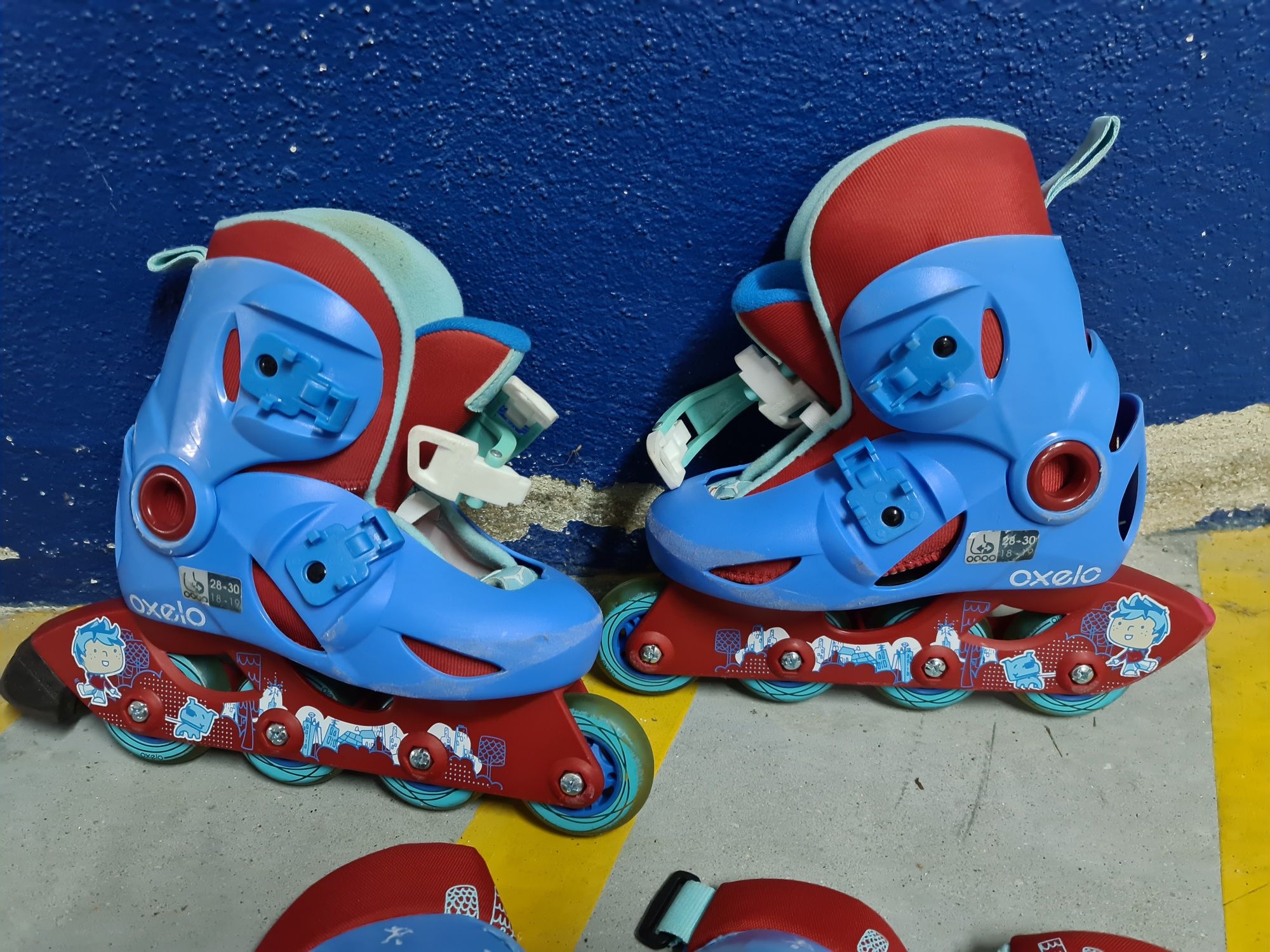 Patins em Linha com acessorios e mala N28 a 30