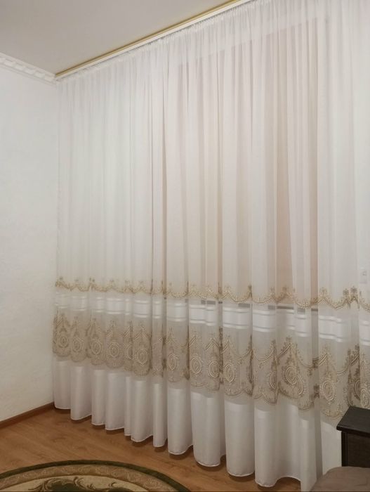 Шикарний тюль льон бамбук 10м