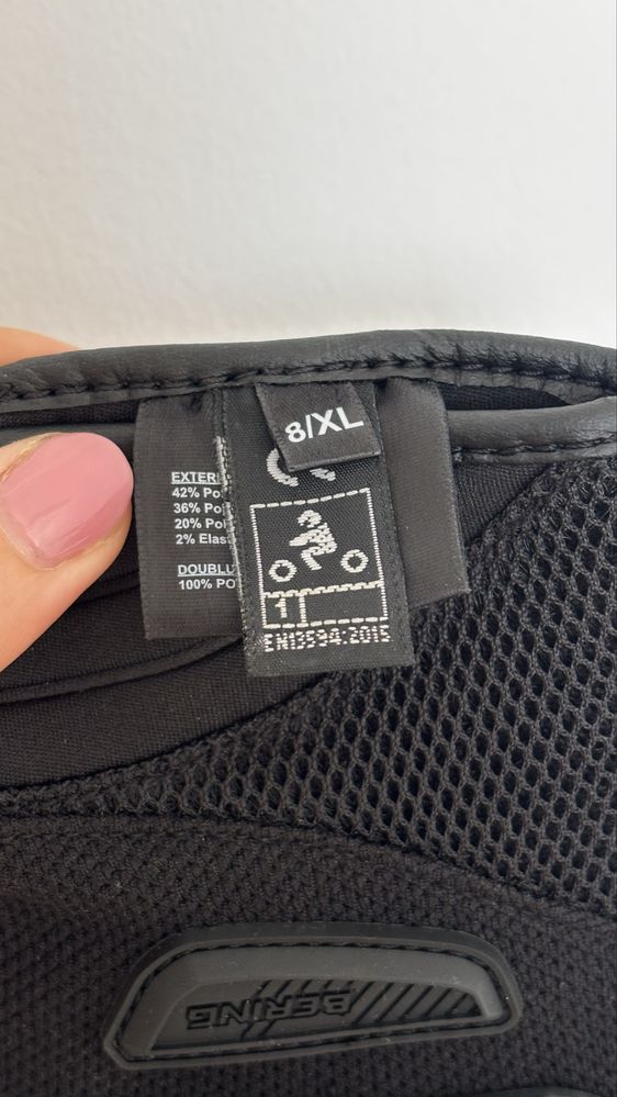 Damskie rękawice motocyklowe BERING LADY YORK — rozm. 8/XL — jak nowe