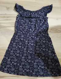 Granatowa sukienka w muszle hiszpanka 158