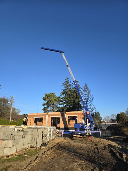 Sprzedam Dźwig budowlany dekarski 30m + kosz roboczy+ agregat+pilot st