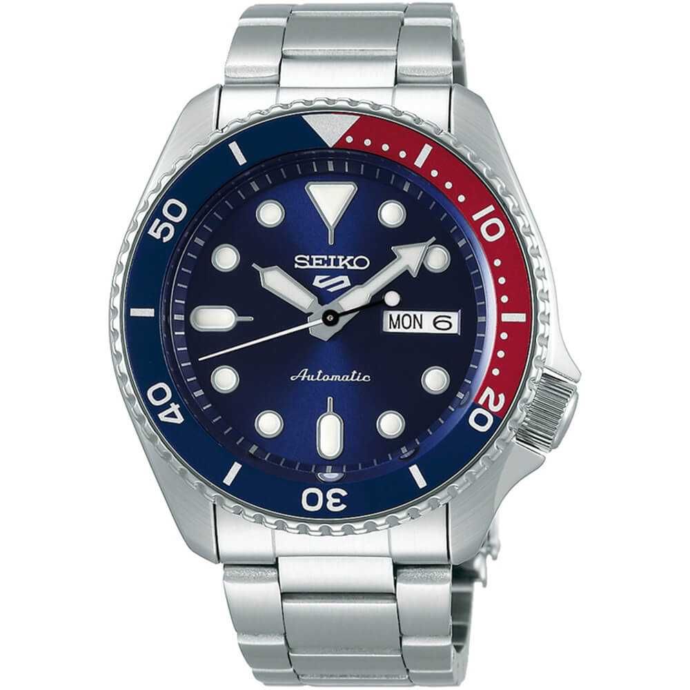 НОВИЙ Механічний годинник SEIKO 5 Sports Pepsi SRPD53K1 сейко часы jdm