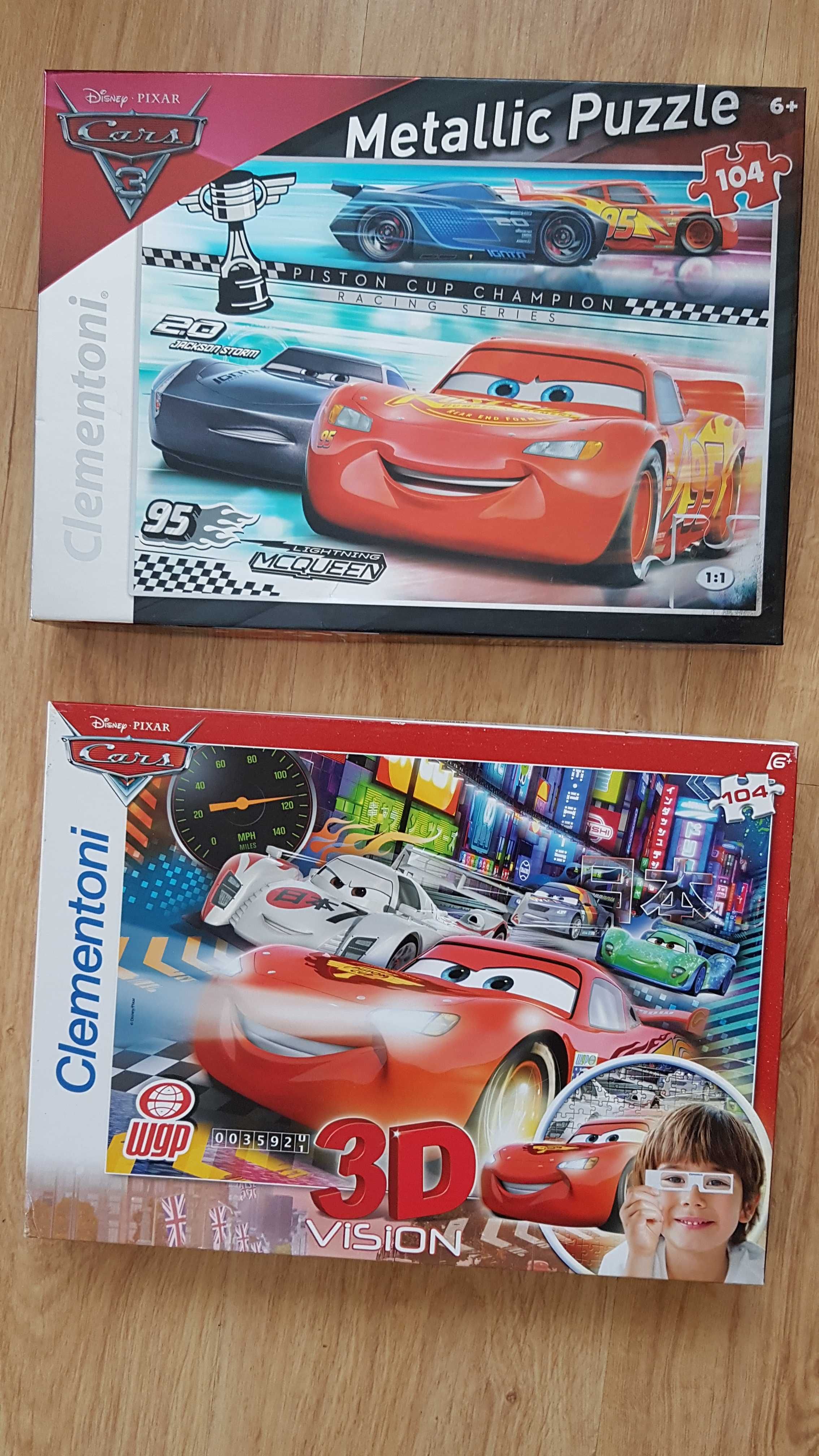 Clementoni Cars puzzle 3 d Auta 104 elementy. Zygzak Mcqueen