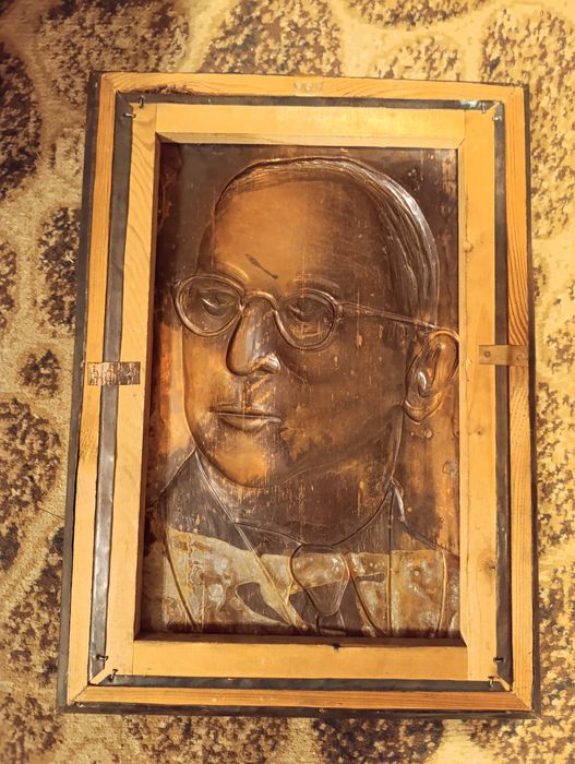 obraz - metaloplastyka w miedzi - PRL