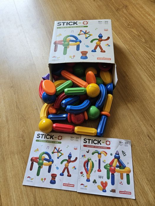 Klocki Magnetyczne Magformers Stick-O. DWA ZESTAWY
