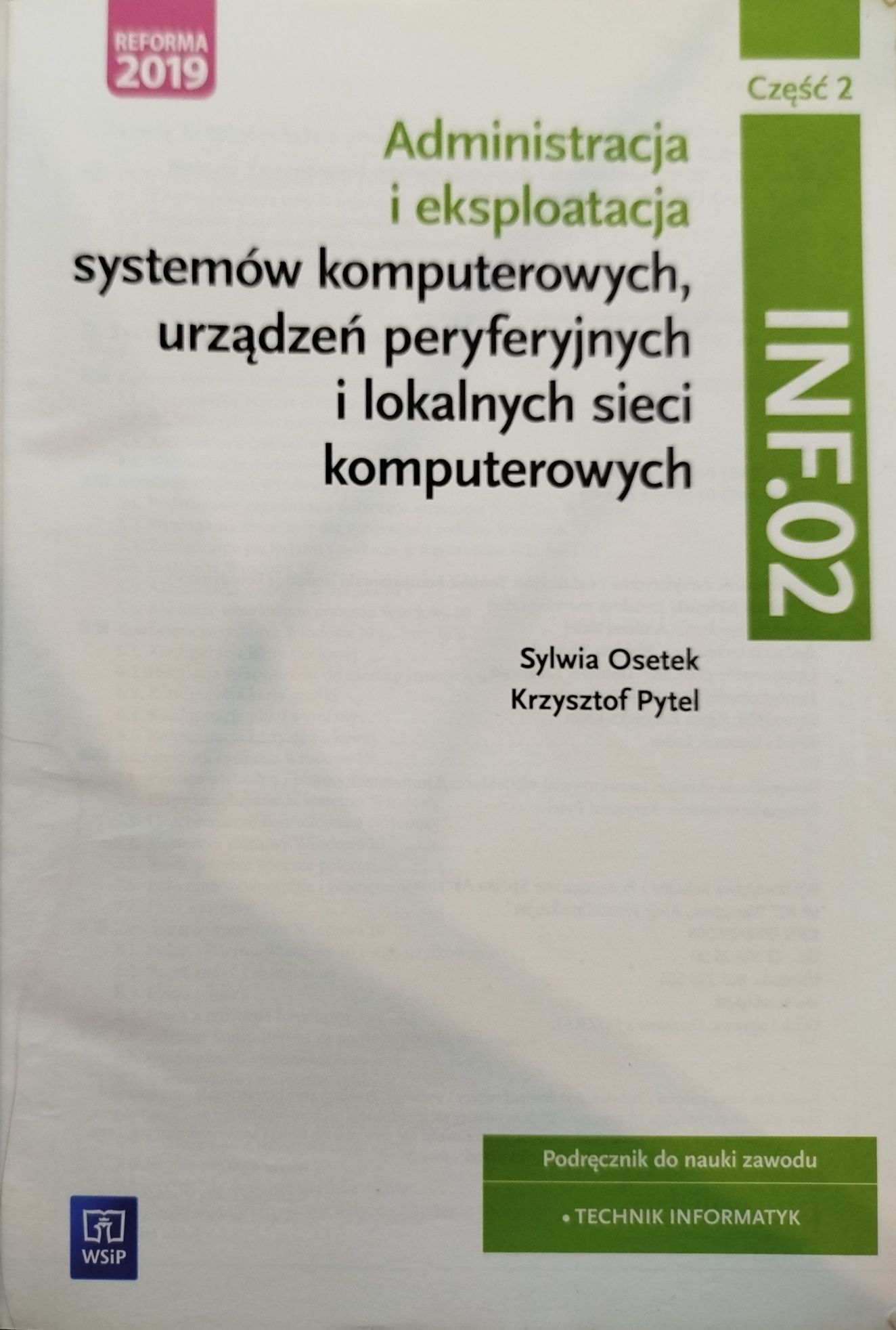 Podręcznik od Administracji i eksploatacji cześć 2. Inf. 02