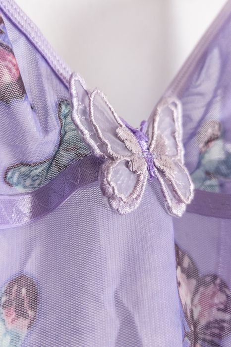 Женское нижнее белье с двухслойными оборками и бабочками, сексуальное