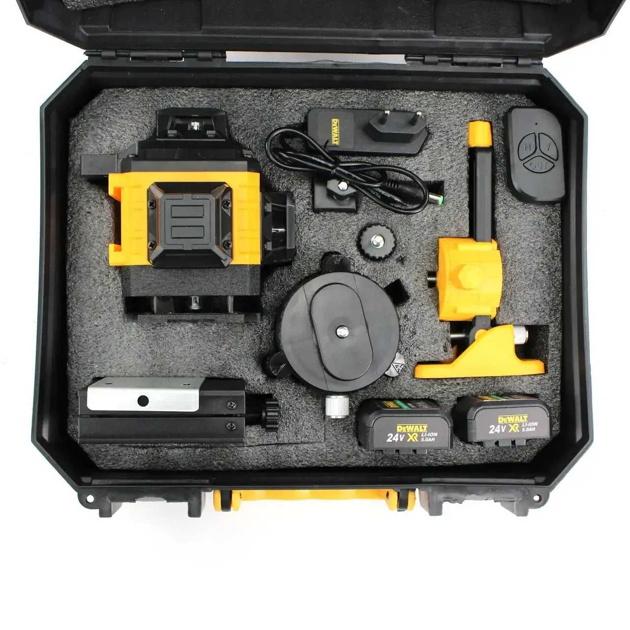 Лазерний нівелір DeWalt DCLE34031N 3D-4D рівень зі штативом. Арт. 9517