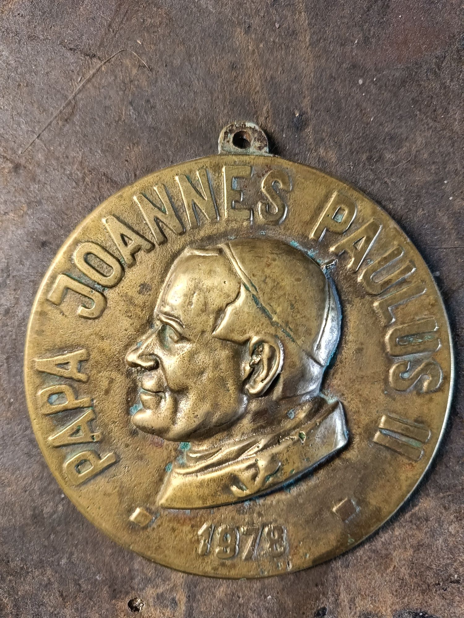 Medal medalion mosiądz papierz Jan Paweł ll