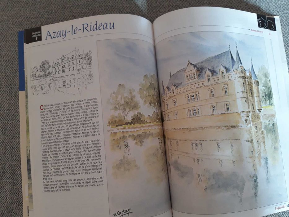 Conjunto revista "Magic Art" para aprender a pintar desenho aquarela