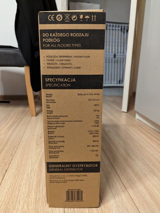 Robot sprzątający odkurzacz - mop ROBOJET X-ONE