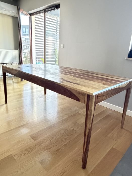 Stół z litego drewna 203x100 cm w jednym kawałku