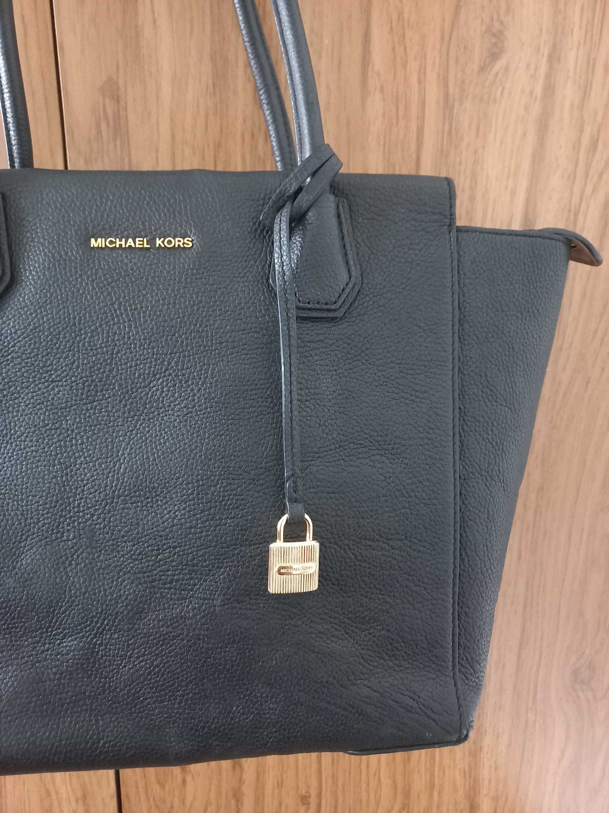 MICHAEL KORS Mercer large czarna duża torebka torba skóra naturalna