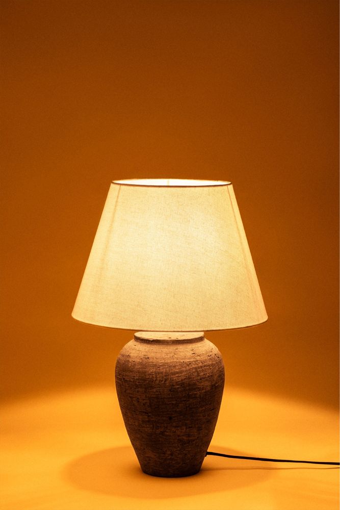 Klosz do lampy z lnu SKLUM jasny biały cream