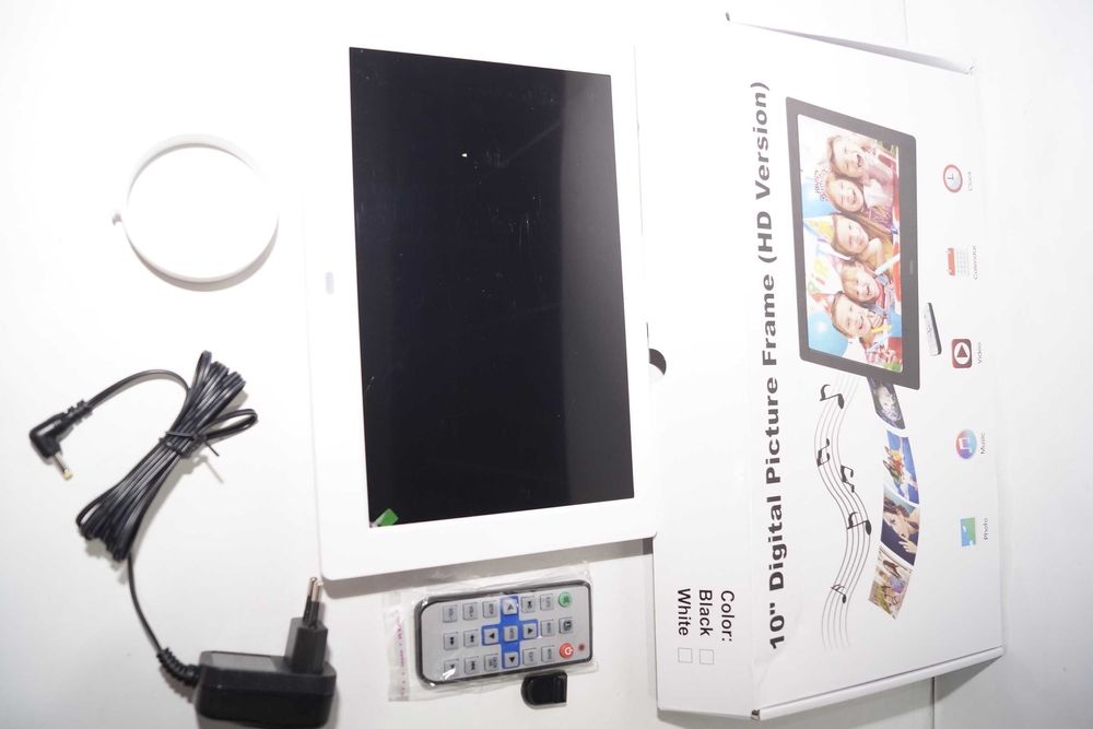 105 Cyfrowa ramka multimedialna YOUYU 10w biała + pilot