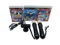 Zestaw PlayStation Move - 2x kontroler PS Move - kamera PS Eye - gry
