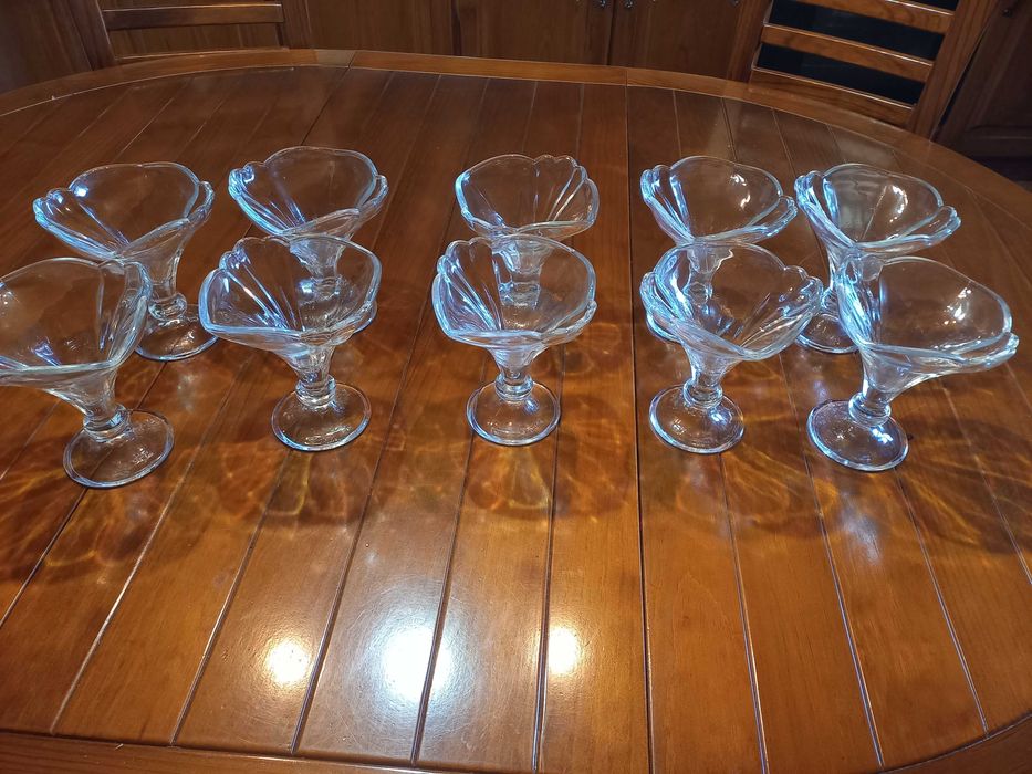 Conjunto de 10 taças altas para gelado/sobremesa