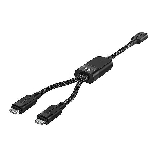Kabel Acefast C5 USB-C - USB-C / USB-C 2w1/100W 480Mb/s - czarny