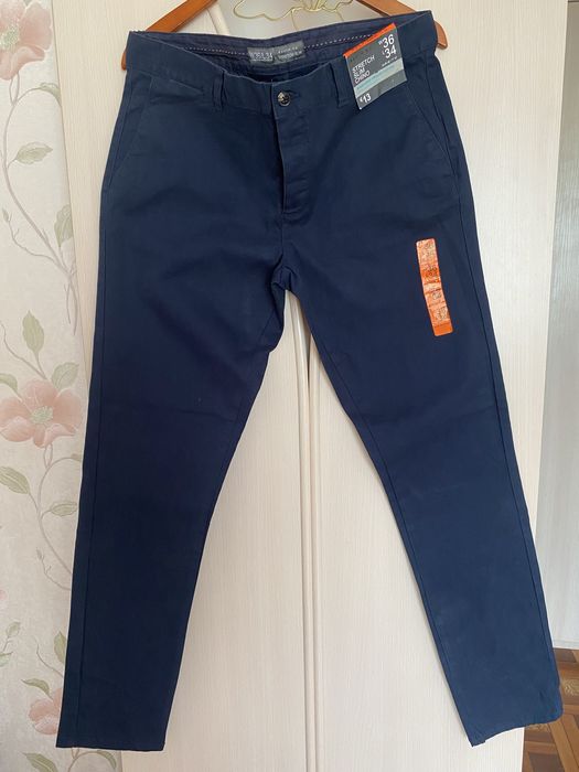 Сині брюки чіноси Denim co, M-L.