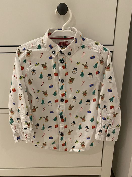 Świąteczna koszula chłopięca r. 98.