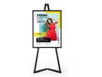 DISPLAY SALES Mobilna sztaluga aluminiowa, czarna, do ram do 120 cm