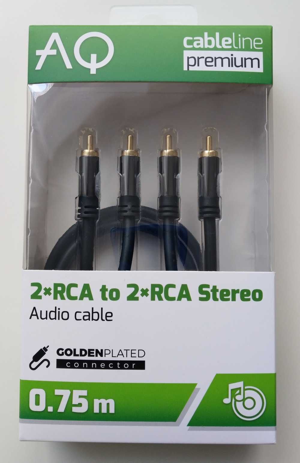 Kabel 2xRCA(cinch) 0,75m-Acoustique Quality Premium