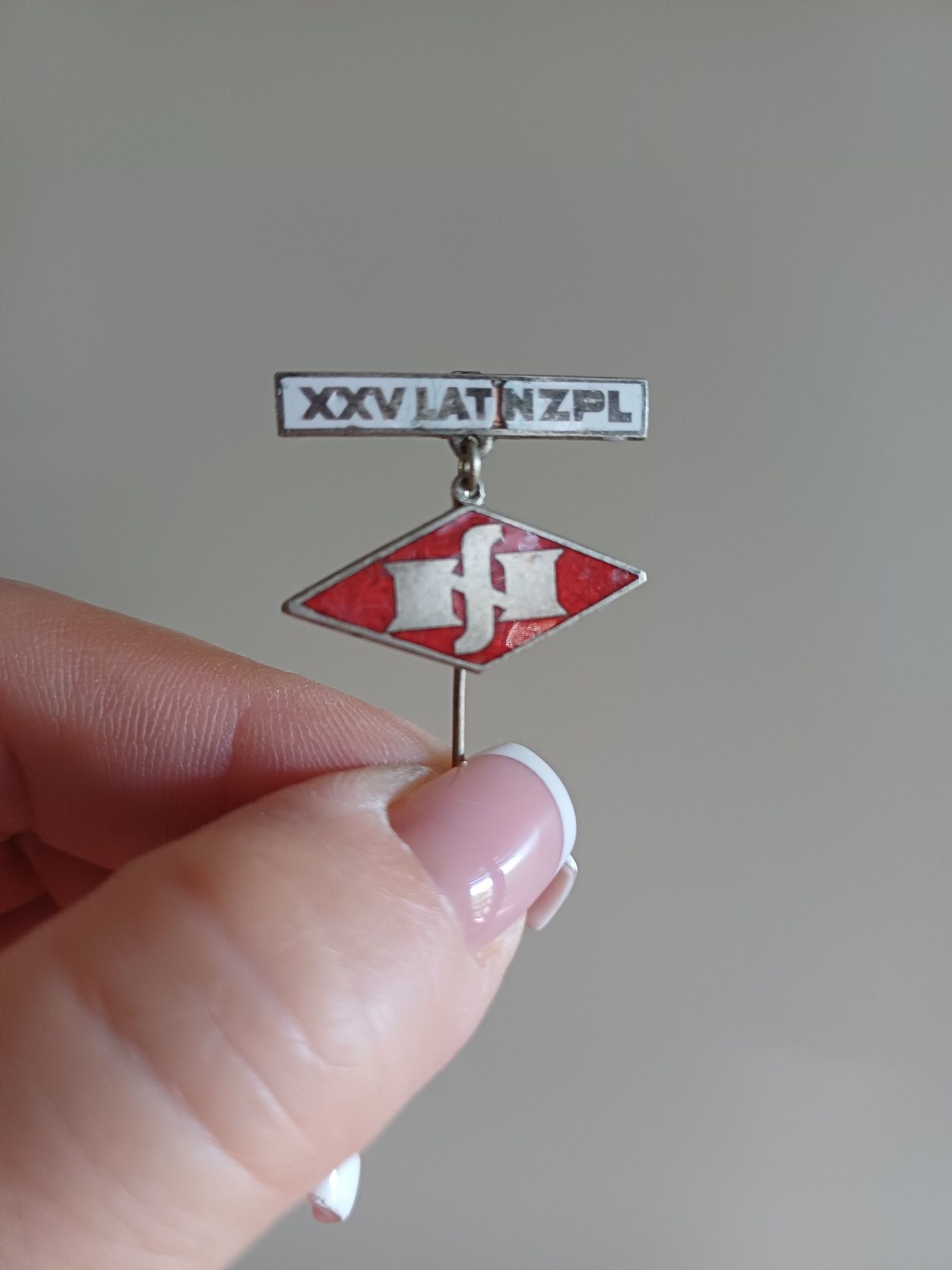 Nfn odra nowa sól nowosolska fabryka nici przypinka spinka stara