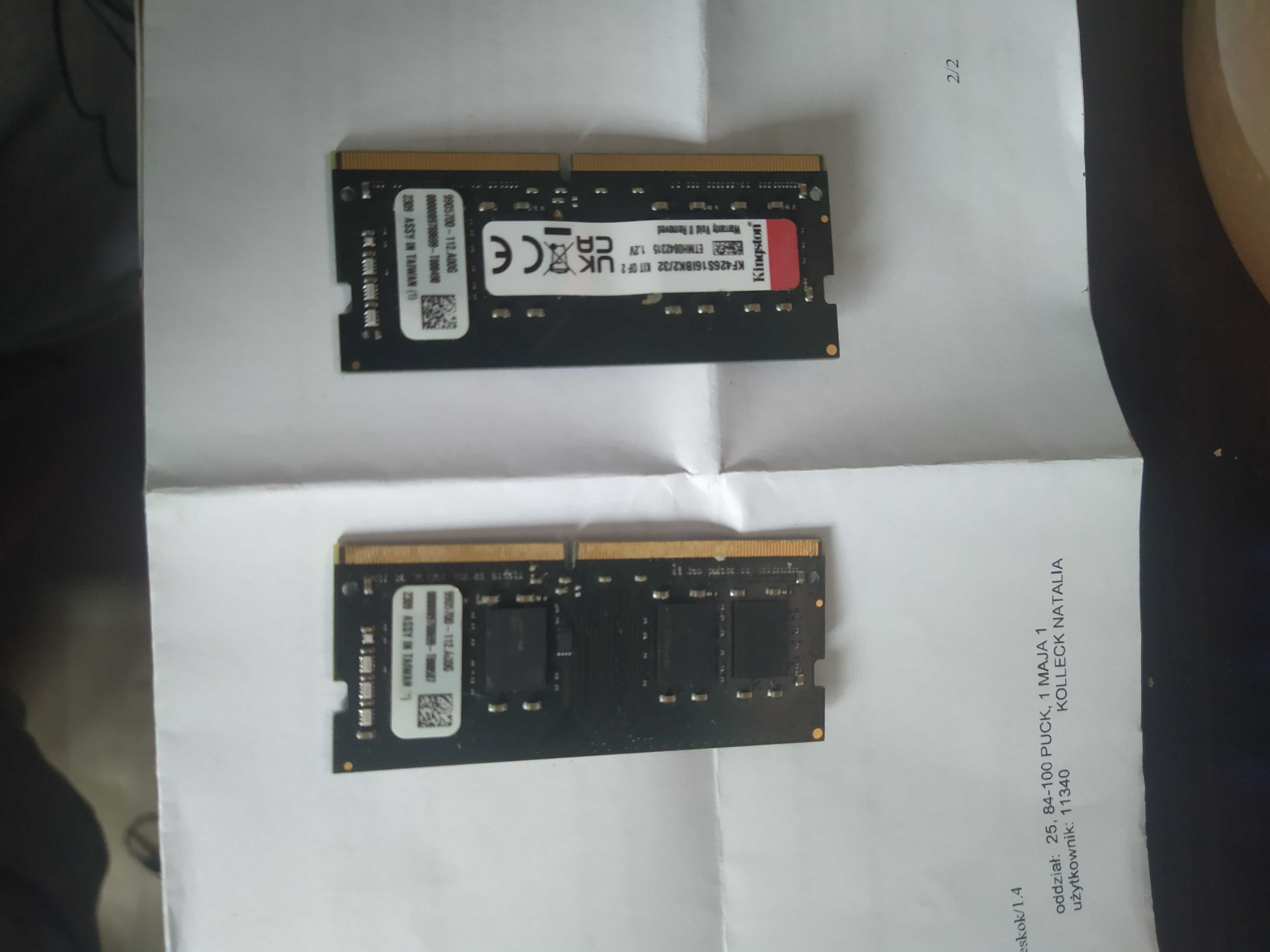 ddr4 16gbx2 kosci kingston fury cl 16 pamiec ram do laptopa