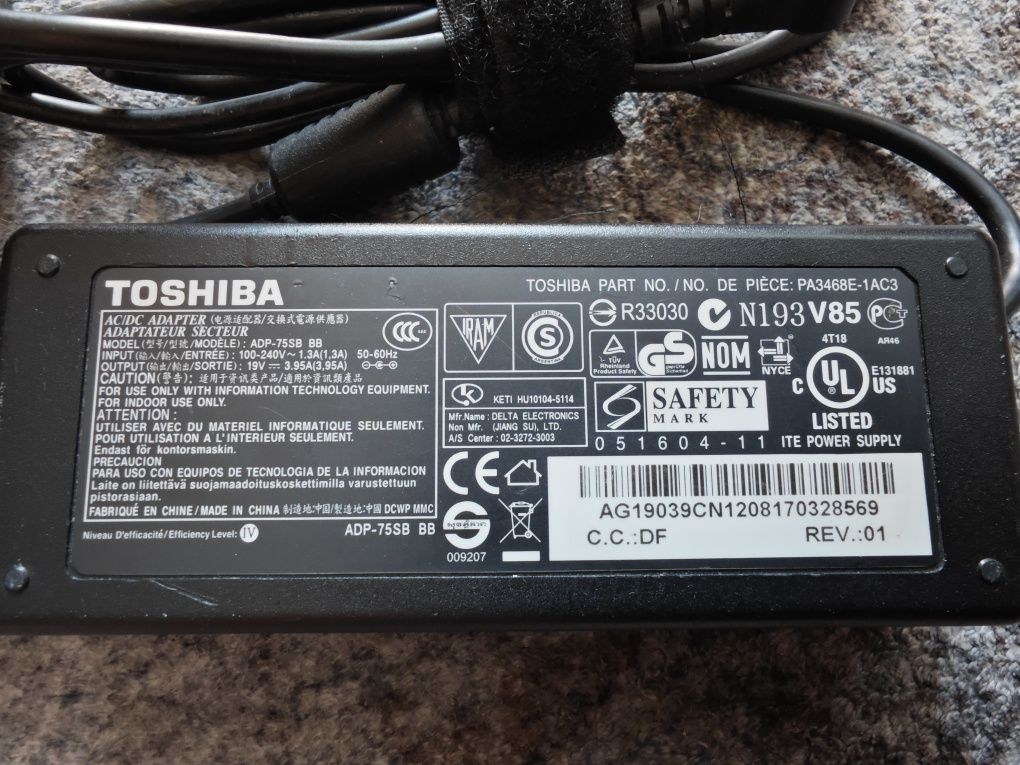 Ładowarka Do Laptopa Toshiba