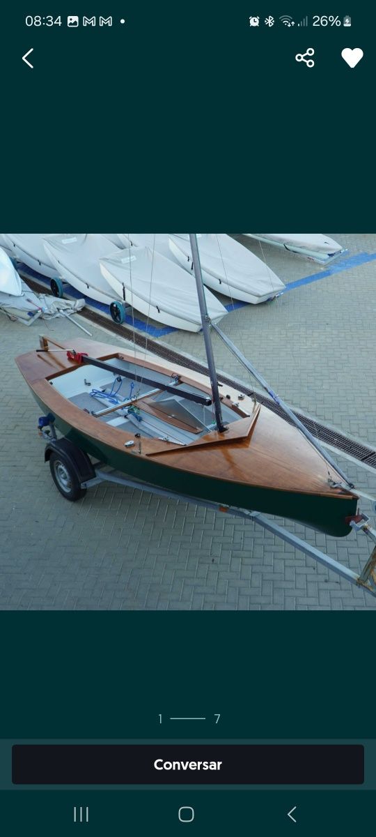 Barco á vela Pirat ( classe alemã) novo
