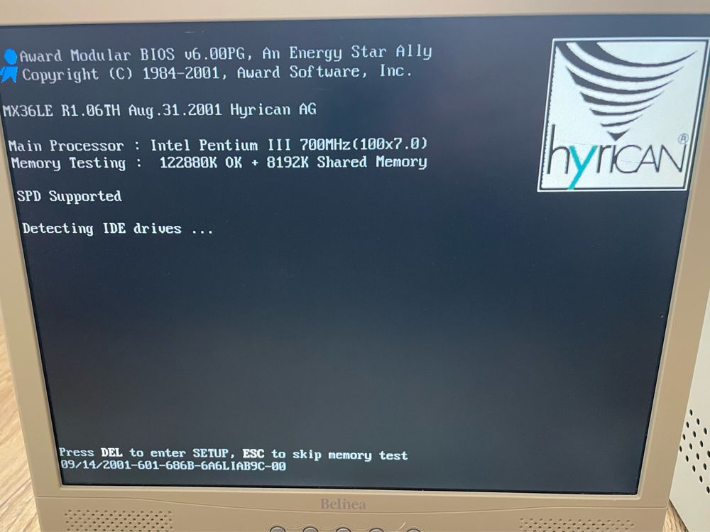 Retro komputer windows 98 pentium 3 III Sdram ata cdrom