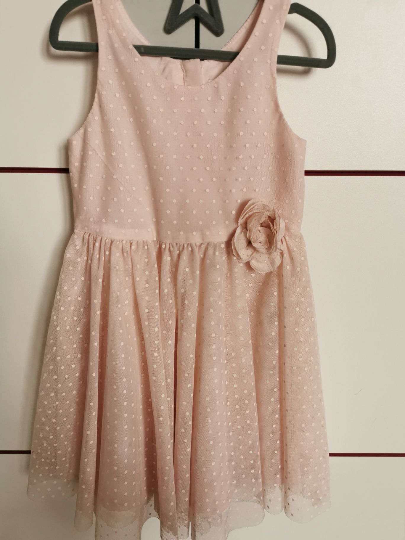 H&M śliczna tiulowa sukienka z bolerkiem 3-4l
