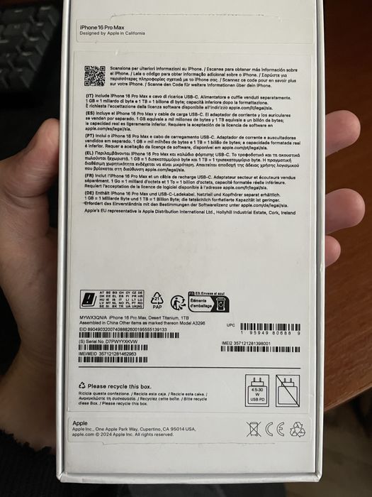 Iphone 16 pro max 1tb