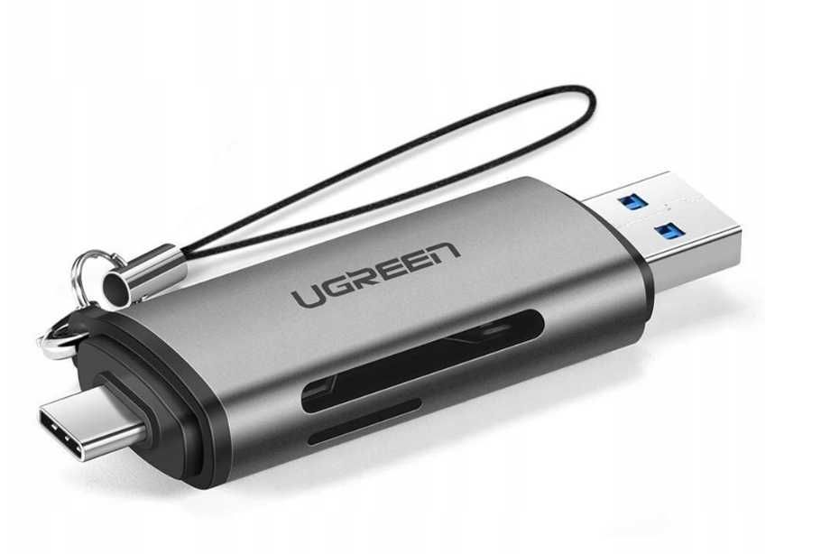 Profesjonalny Ugreen Czytnik Kart Adapter USB/USB-C MicroSD (OKAZJA)