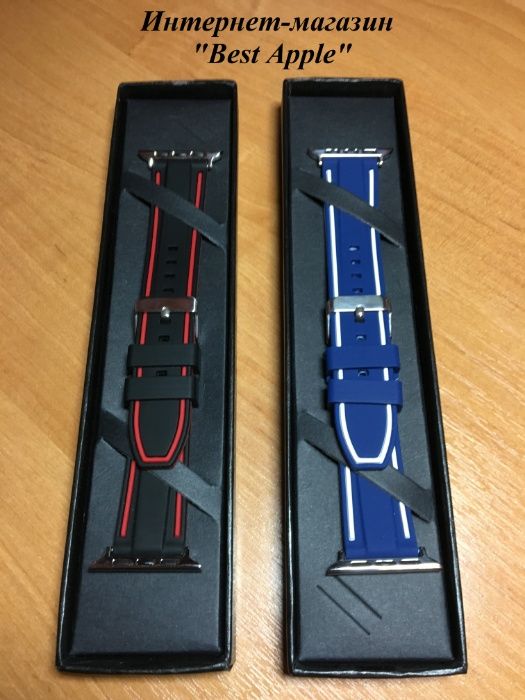 New Style Силиконовый Двух-Цветный ремешок-браслет для Apple WATCH