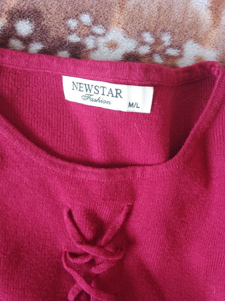 Sweter damski bungurdowy rozmiar M/ L firmy New star
