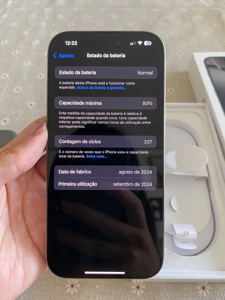 Iphone 16 Pro 128GB - Garantia - Titânio - OFERTA DE CAPAS E PELÍCULA
