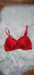 34/75B czerwony biustonosz push up damski