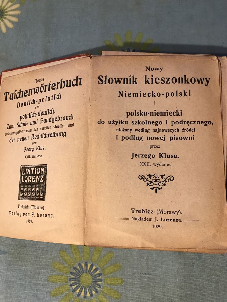Prawie 100 letni slownik polsko niemiecki