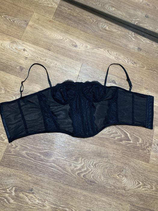 Корсет бюстьє чорний на гачках розмір м