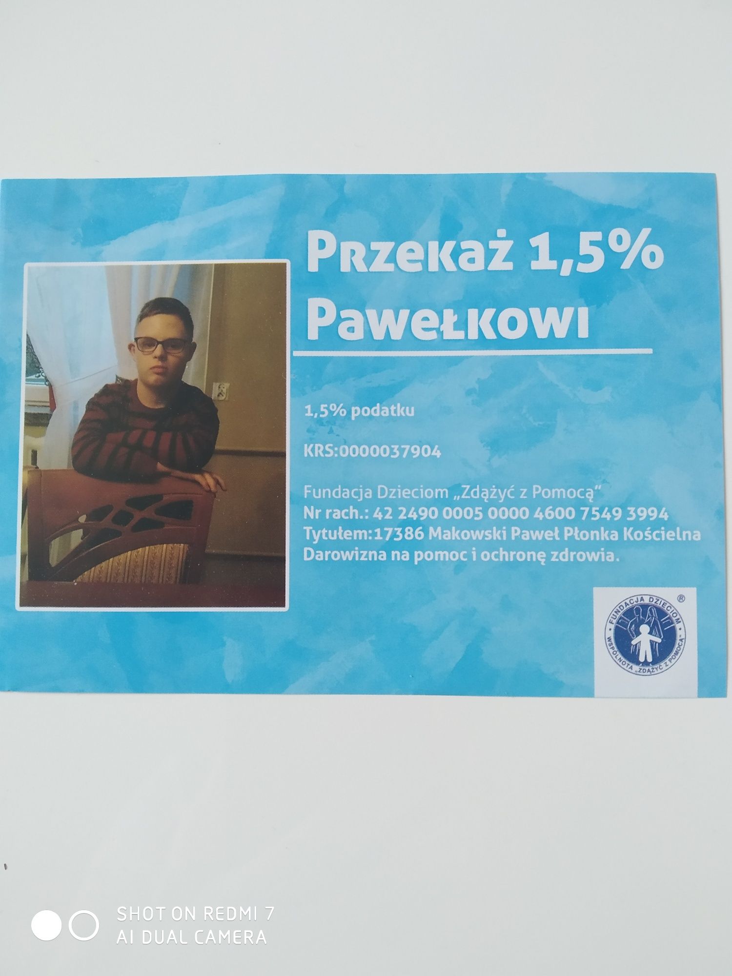 1,5 % dla Pawełka