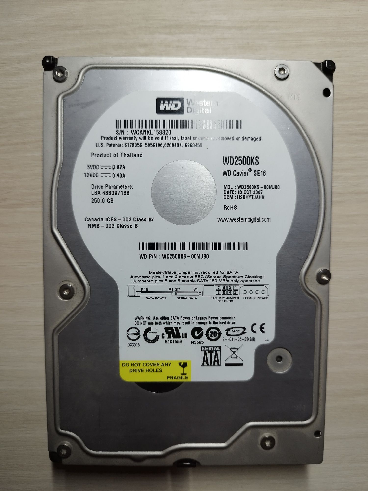 3 Discos Rígidos HDD 500GB