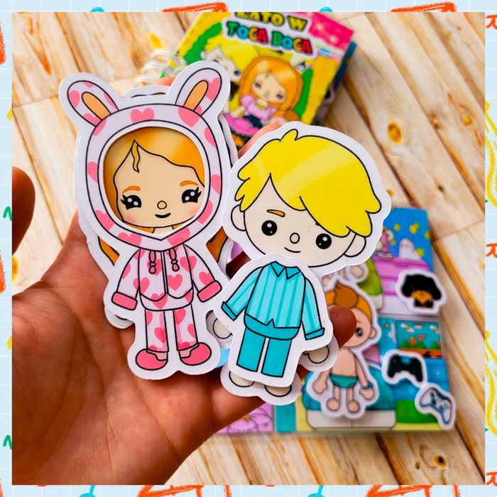 Książka na rzepy Toca Boca, Avatar, Labubu i inne. Lamibook mini.